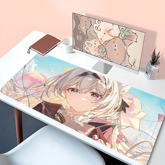 Pink Anime Girl Mouse Pad