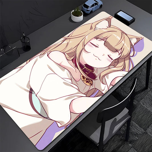 Kawaii Anime Cat Girl Desk Mouse Pad