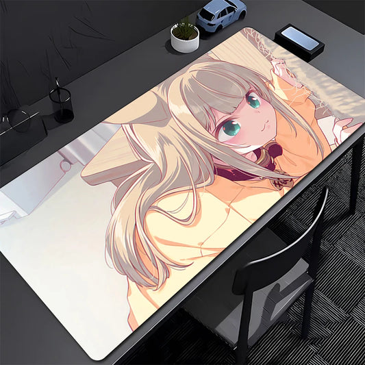 Kawaii Anime Cat Girl Desk Mouse Pad