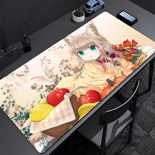 Kawaii Anime Cat Girl Desk Mouse Pad